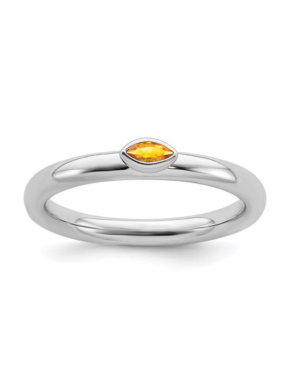 Sterling Silver Citrine Ring