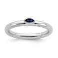 thumbnail image 1 of Stackable Expressions Sterling Silver Created Sapphire Ring, 1 of 8