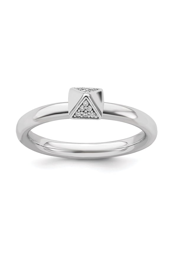 Sterling Silver Diamond Ring