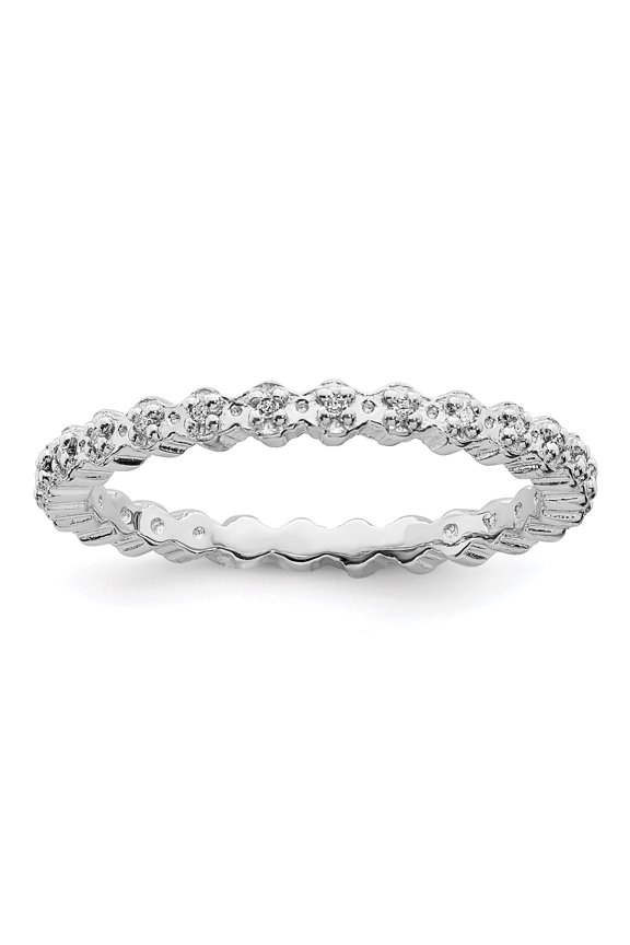 Stackable Expressions Sterling Silver Diamond Stackable Ring