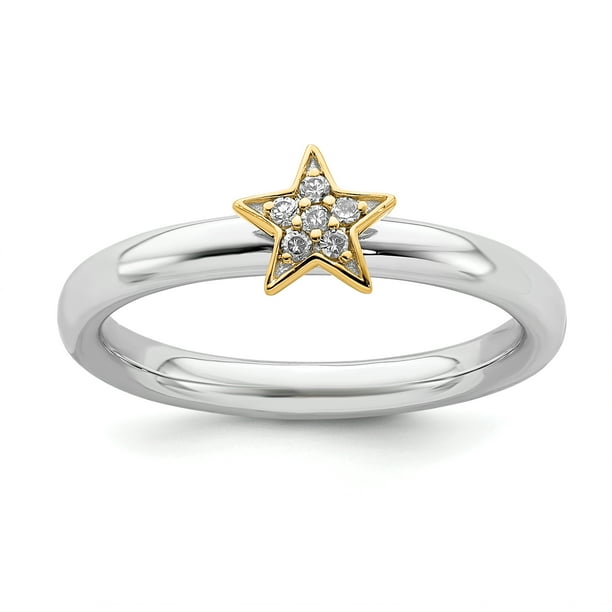 Sterling Silver Stackable Expressions Cushion Cut April White Topaz Ring Sterling Silver Stackable Expressions Cushion Cut April White Topaz Ring