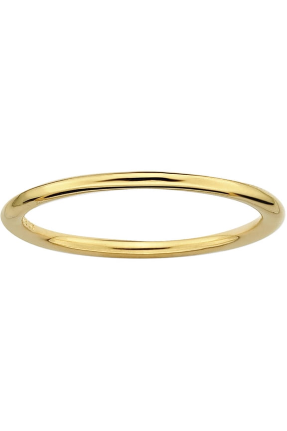 Stackable Expressions Sterling Silver Gold-plated Polished Ring