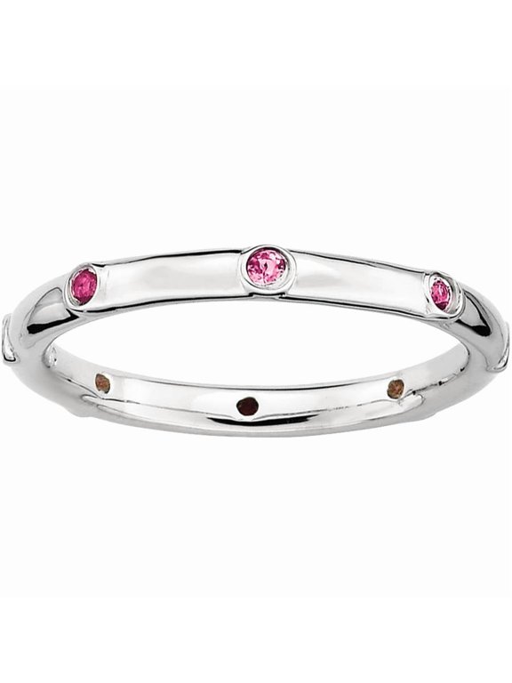 Sterling Silver Pink Tourmaline Ring