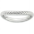 thumbnail image 1 of Stackable Expressions Sterling Silver Polished Rhodium-plated Wave Ring, 1 of 8