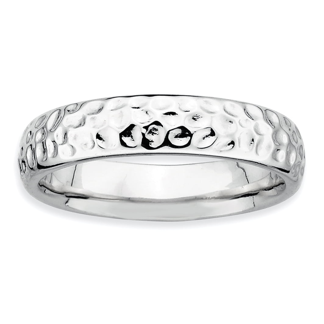Stackable Expressions Sterling Silver Rhodium Ring
