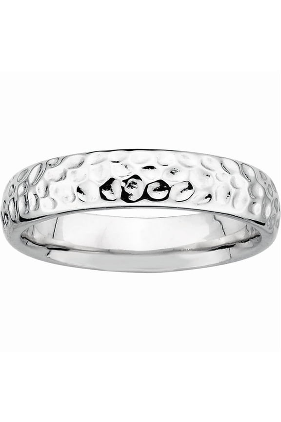 Stackable Expressions Sterling Silver  Rhodium Ring
