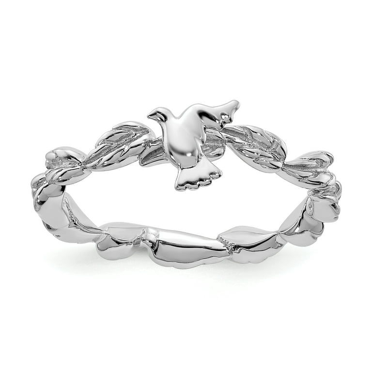 Sterling Silver Stackable Expressions Antiqued Anchor Ring Sterling Silver Stackable Expressions Antiqued Anchor Ring