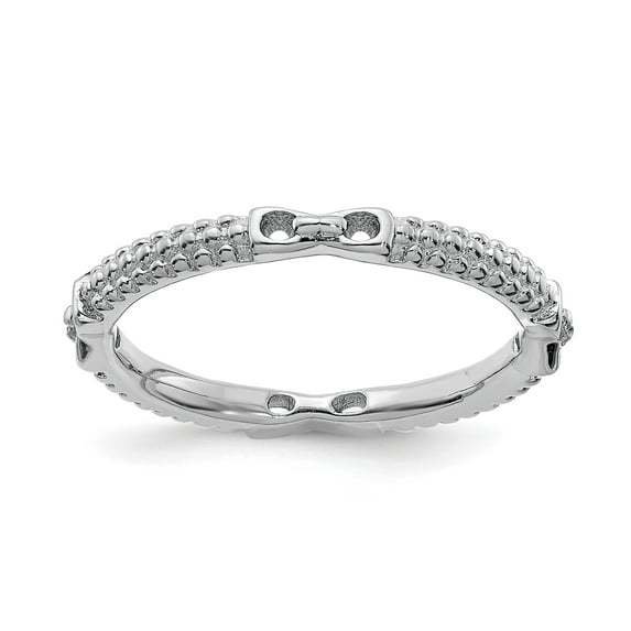 Stackable Expressions Sterling Silver Rhodium-plated Ring
