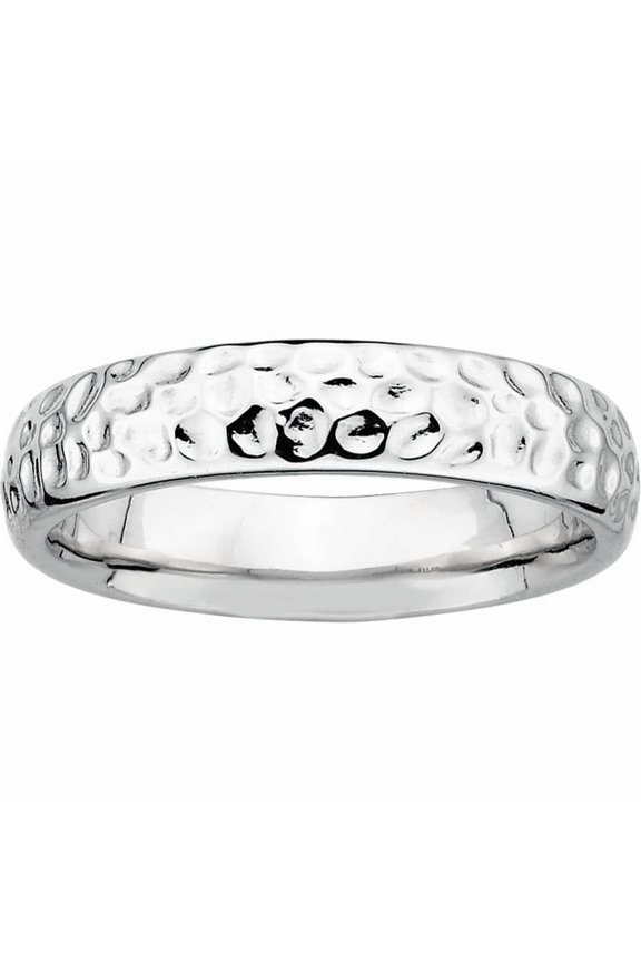 Stackable Expressions Sterling Silver Rhodium-plated Ring