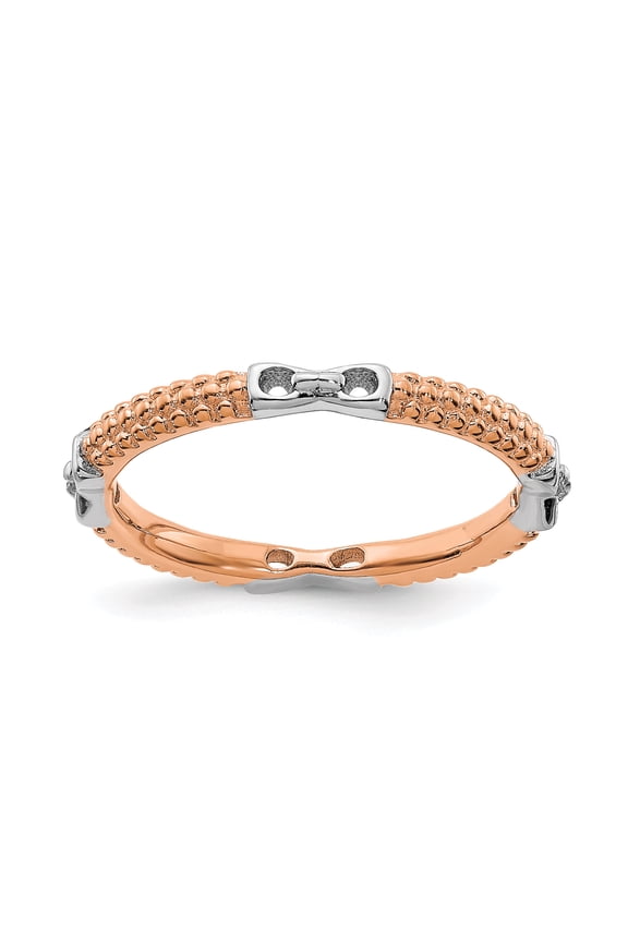 Sterling Silver Rose Gold-plated Ring