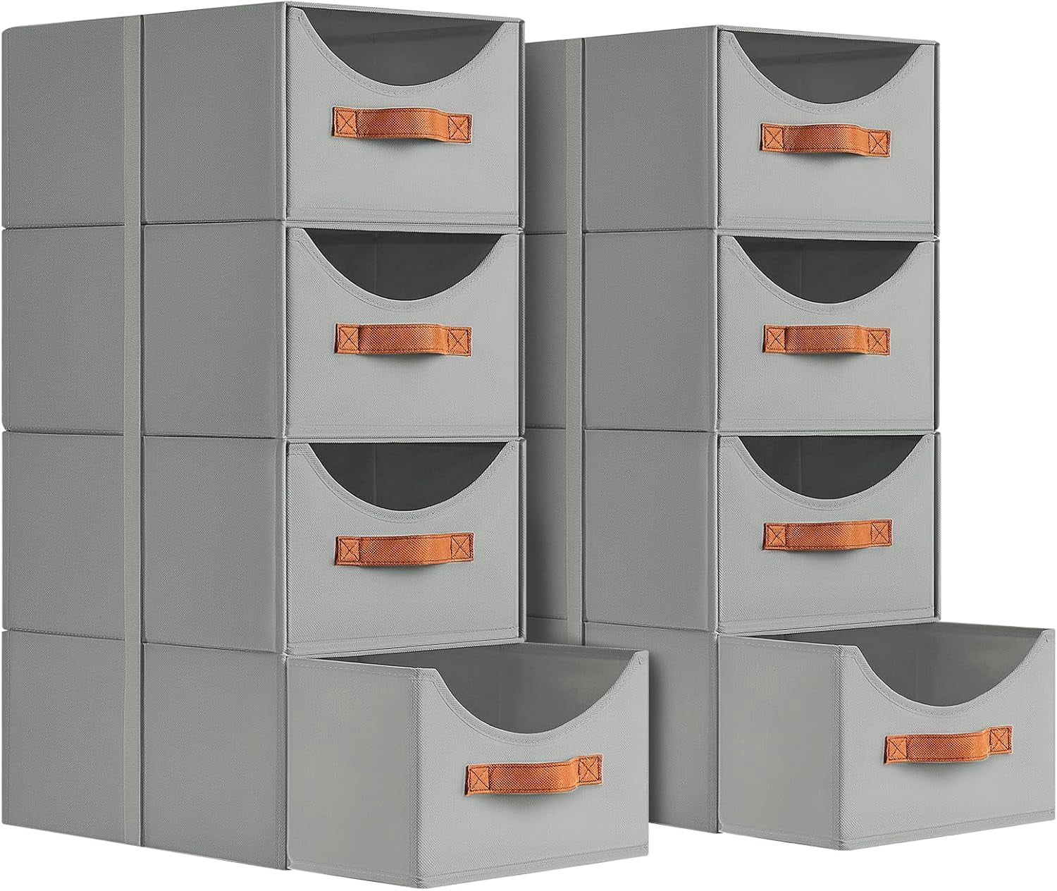 Simple Stackable Shelves Stackable Fabric Storage Drawers, Collapsible Pull-Out Organizer Bins ...