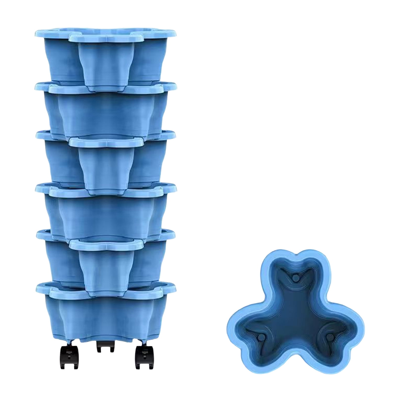 Stackable Number Pots Stackable Flower Pots Set Tower Planter System for Growing Strawberries ...