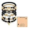 thumbnail image 1 of Stackable Football Fan Bracelets for Women Men - Sporty Charm Bangle Game Day Jewelry Gifts for Sports Enthusiasts, Boho Summer Beach Accessories - (E), 1 of 8