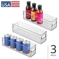 thumbnail image 1 of Stackable Fridge Bin with Handles - Kitchen Storage Bin for Cabinets, Pantry, or Freezer - Made in USA, 1 of 7