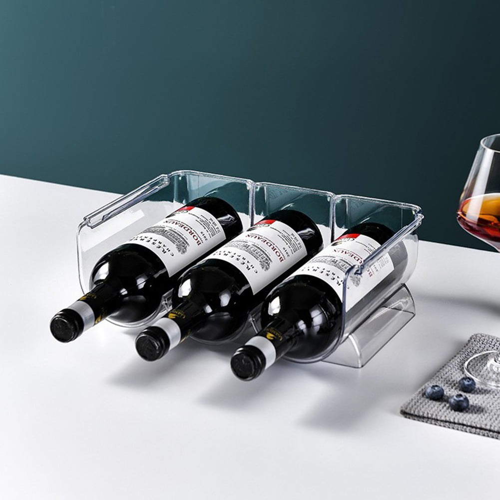 Stackable Fridge Organiser Wine Beer Stacking Bottle Rack Kitchen Can