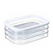 Stackable Fridge Storage Container - Lunch Meat and Cheese Organizer, Cold Storage Bin with Lid for Ham and Deli Items - A