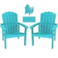 thumbnail image 1 of Cobiod Stackable HDPE Adirondack Chair Weather-Resistant Outdoor Chair for Patio,Aruba-blue-2pk., 1 of 1