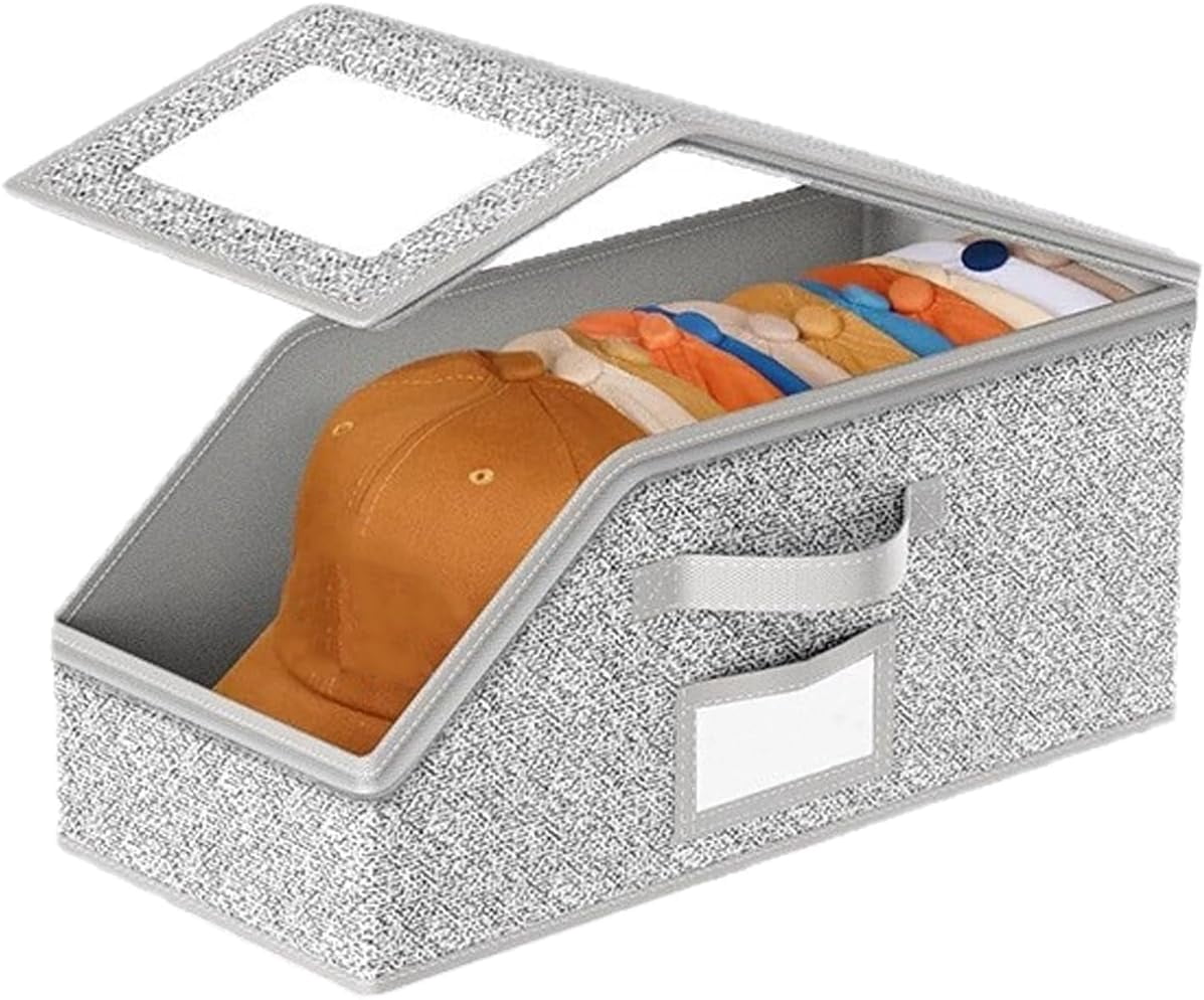 Stackable Hat Storage Stackable Hat Storage Boxes for Baseball Caps, Space-Saving Hat ...