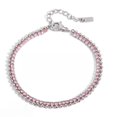thumbnail image 1 of Stackable Heart Charm Link Chain Bracelet Customizable Length Trendy Accessory, 1 of 8