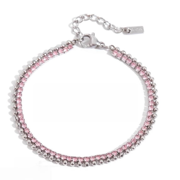Stackable Heart Charm Link Chain Bracelet Customizable Length Trendy Accessory