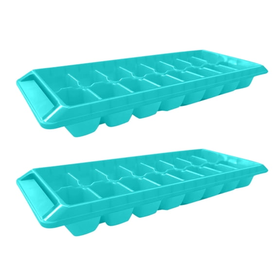 Stackable Ice Cube Trays 2 Pack 16 Cubes per Tray Easy Release for Drinks and Desserts