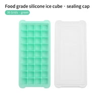 Stackable Ice Trays with Lids (24/36 Cubes) - BPA-Free, Easy Release Ice Cube Trays for Freezer, Dishwasher Safe & Space-Saving Design for Cocktails, Coffee & Baby Food Green
