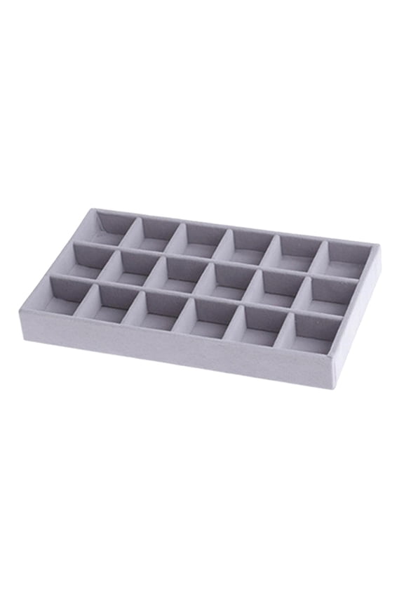 Stackable Jewelry Trays Closet Dresser Drawer Organizer for Accessories, Gadgets & Cosmetics, Necklace, Bracelet Storage Display Showcase Holder Box Grids