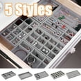 Stackable Jewelry Trays for Drawers, Velvet Jewelry Trays Organizer