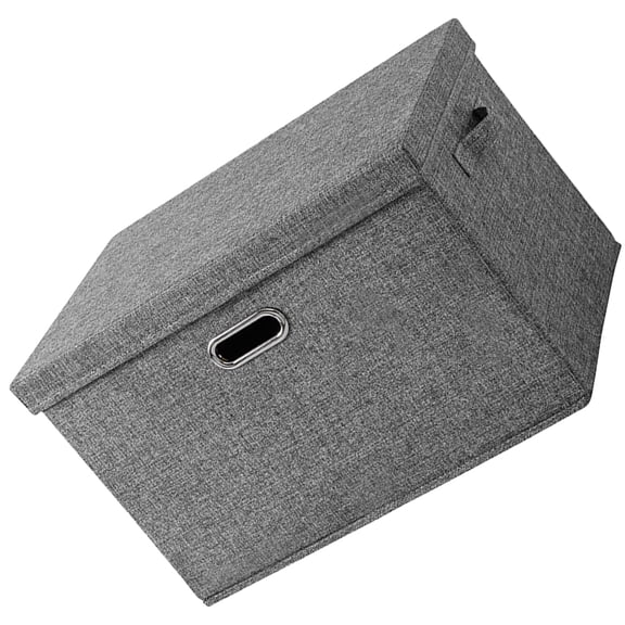 Stackable Laundry Basket Cotton and Linen Storage Box with Lid