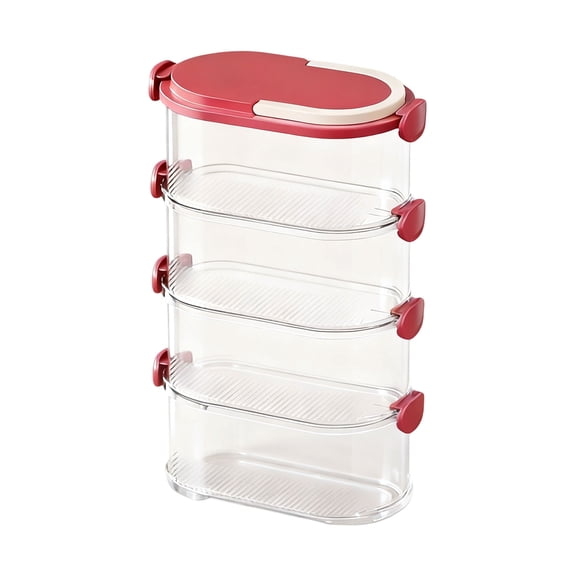 Stackable Layer Sealed Food Storage Container Airtight Organizer for Travel Camping Seasoning Grain Coffee