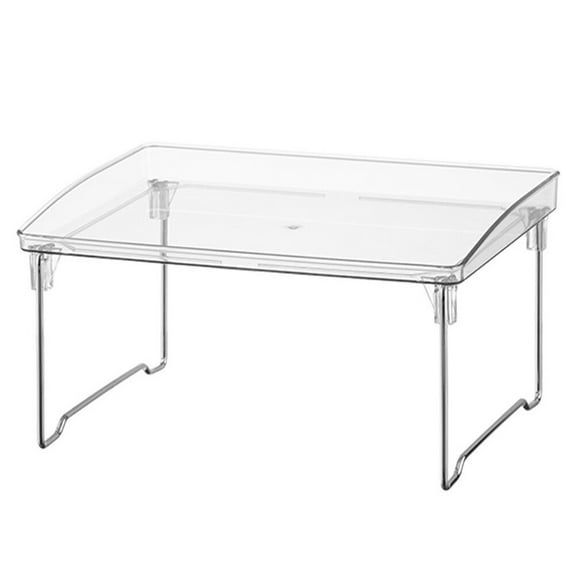 Stackable Layering Shelf Folding Storage Table Bookshelf Bathroom Rack Partition Cupboard Plastic Metal