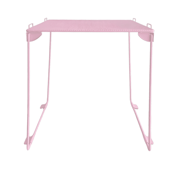 Locker Organizer Shelf, Mesh Locker Shelf for Locker Decor, Stackable,Extra Tall, Fits Standard Size School Lockers, Pink