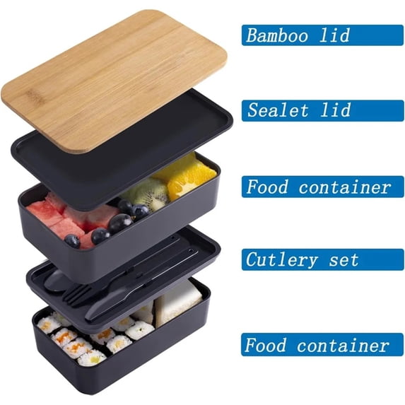 Stackable Lunch Box with Thermal Insulation Bag Microwave Lunch Box Suitable for Office Workers and Students.