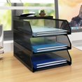 Stackable Metal Mesh Desk Paper Tray Organizer - Walmart.com