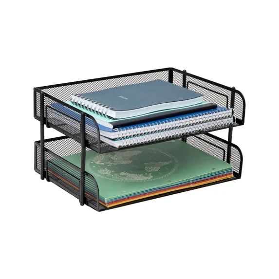 Stackable Metal Mesh Desktop File Organizer