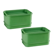 Stackable Microgreens Growing Kit - Sprouting Trays with Drain Holes & Lid for Home Gardening - Indoor Germination for Broccoli, Arugula, Mung Beans & More