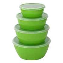 Stackable Microwave Safe Mixing Bowl Set (Airtight Storage Containers, Salad Bowl Kit), Food Storage Containers for Meal Prep, Salad, and Leftovers – Reusable Stackable Kitchen Bowls 4-Pack, PRYESS