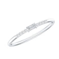 thumbnail image 1 of Rosec Jewels Stackable Moissanite Ring for Women, Round and Baguette Moissanite Minimal Ring (D Color VS1 Clarity, Rosec Jewels), 925 Sterling Silver, US 11.00, 1 of 7