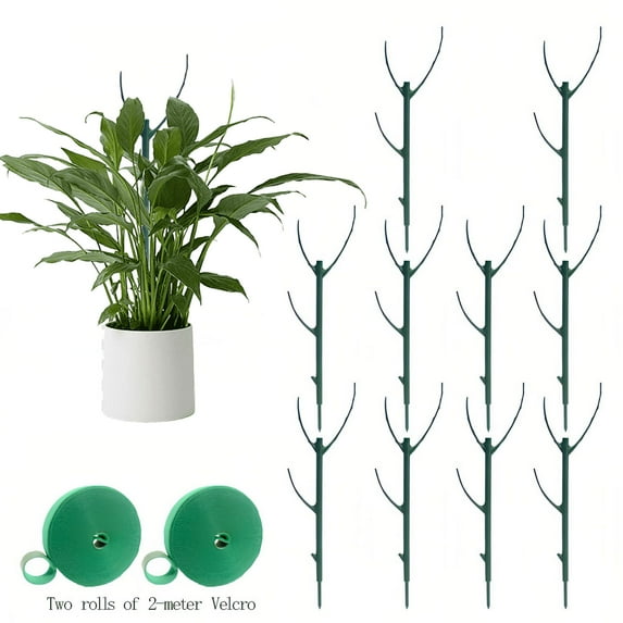 Stackable Monstera Plant Support Stakes, For Support Stakes For Indoor Outdoor Climbing Plants Ideal, Growth Vine Training Stem Stabilization And Supporting Growth(5PCS+2Velcro )