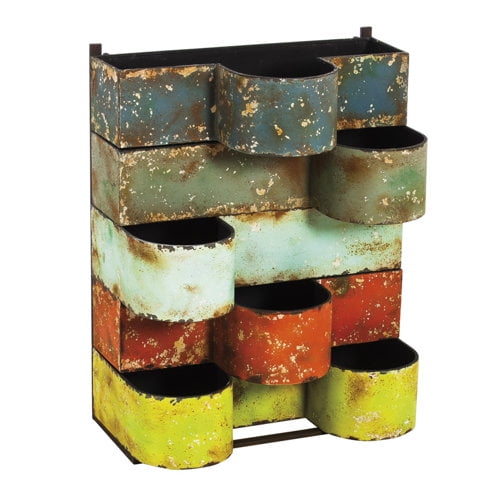 Cape Craftsmen Multi-Colored Stackable Metal Wall Planters