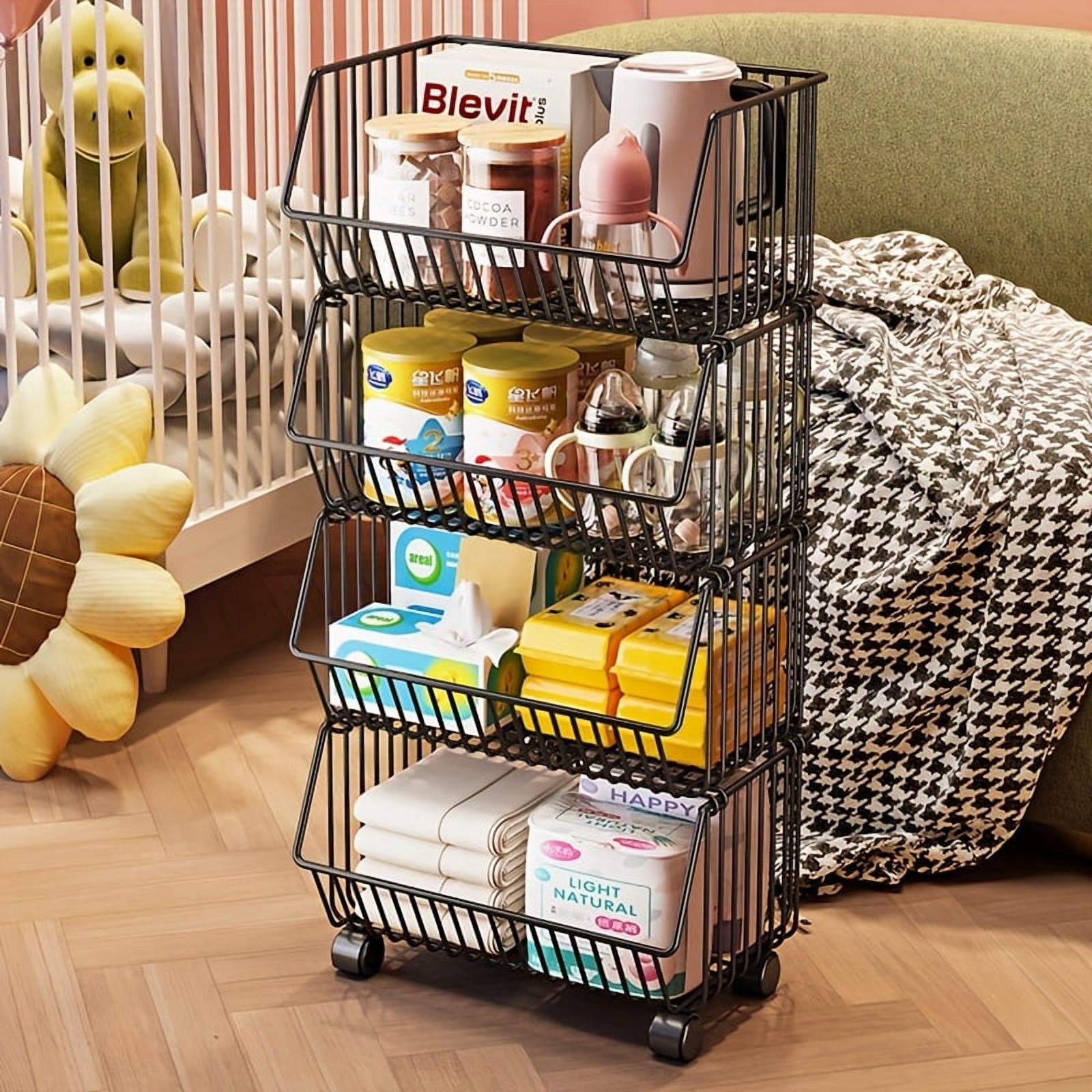 [Stackable | Multifunctional] 3 Layers Stackable Multifunctional ... - Multi-Functional Storage Basket