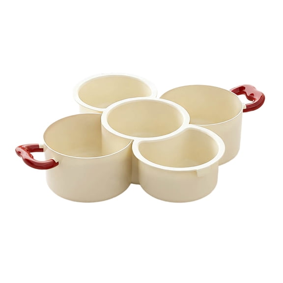 Stackable Multifunctional Fruit and Vegetable Serving Tray White Color with Drainage Handle Two Tier Design Durable PP Material Easy Clean Space Saving