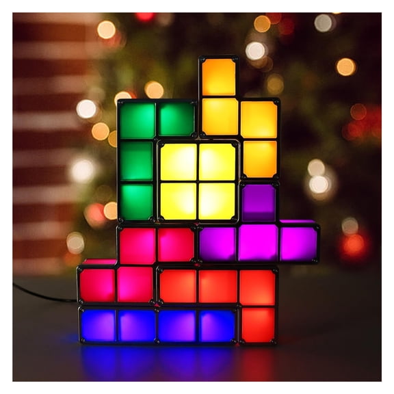 Stackable Night Light, 7 Colors LED Puzzle Light, 3D DIY Magic Puzzle Night Light, Novelty Desk Lamp for Room Decor and Teens Ideal Gift