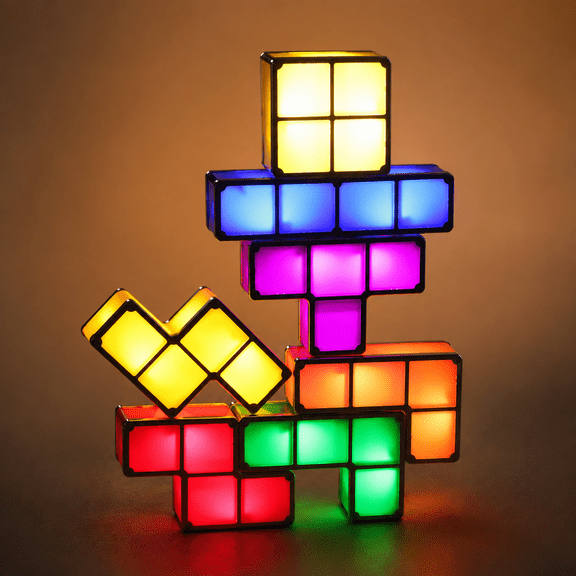 Stackable Night Light-USB 7 Color Interlocking LED Block DIY Lamp
