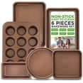 thumbnail image 1 of Stackable Non-Stick Baking Pan Set with Cookie Sheet, Muffin & Loaf Pan, Double Coated for Easy Release, Oven & Dishwasher Safe, Warp Resistant, 1 of 7