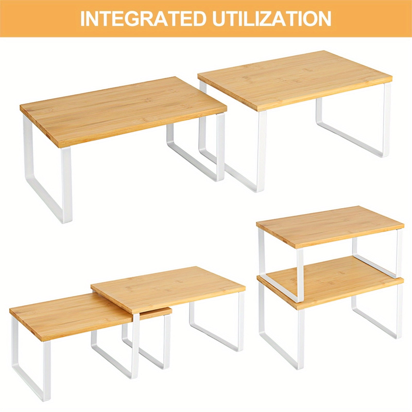 [Stackable Organizer] 4pcs Stackable Kitchen Organizer Rack ...