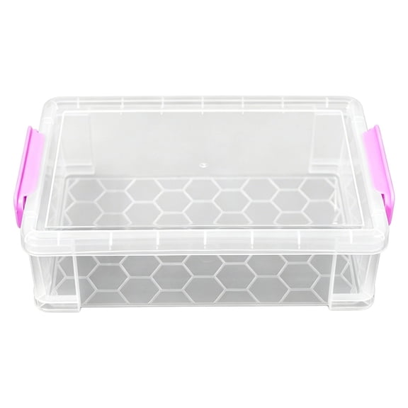 Stackable Pencil Box, Clear Plastic Pen Organizer, Pencil Storage Box with Lid, Supplies Pencil Organizer, Art & Craft Storage Case, Desk Pen Holder Box, Plastic Containers, 8.86×5.51Inch