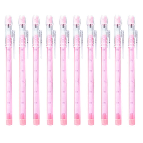 10Pcs Stackable Push Fun Pencils with Eraser, Stacking Point Leads Pencils Translucent Multiple Point Stackable Pencil
