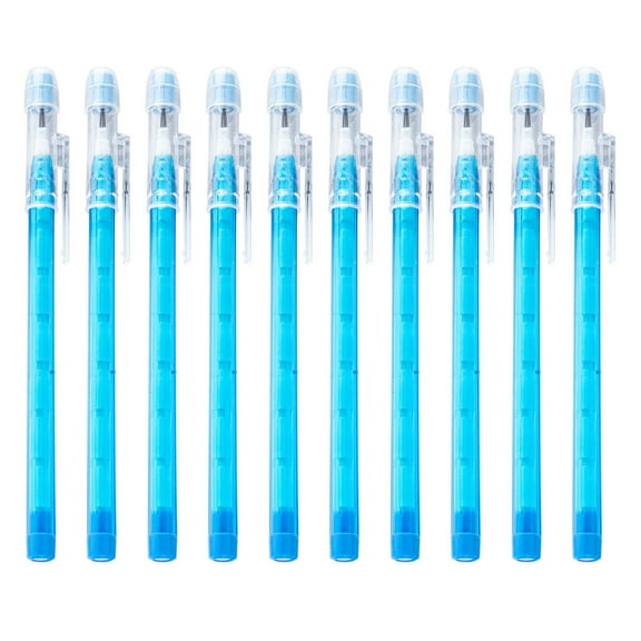 10Pcs Stackable Push Fun Pencils with Eraser, Stacking Point Leads Pencils Translucent Multiple Point Stackable Pencil