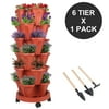 Size: 1 Set, Shape: 6-Tier, and Actual Color: Red